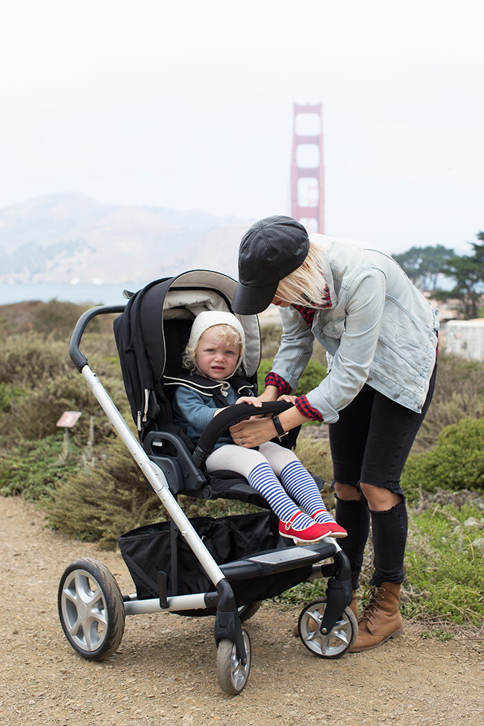 Golden gate bridge with a toddler Say Yes